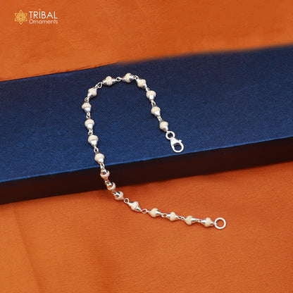 3 inches long handmade basil rosary beaded bracelet or necklace for baby krishna figurine or sculpture, best puja tulsi neckace sbr220