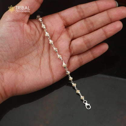 3 inches long handmade basil rosary beaded bracelet or necklace for baby krishna figurine or sculpture, best puja tulsi neckace sbr220