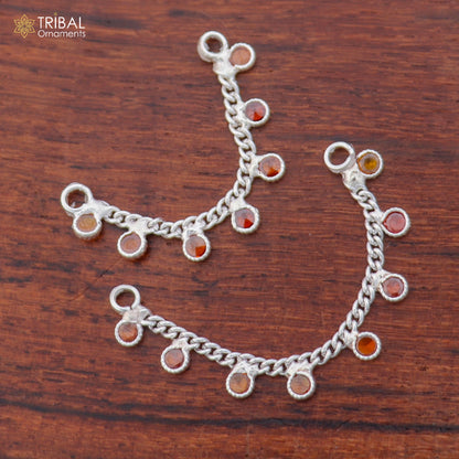 925 sterling silver Lord Krishna necklace and waist belt jewelry set featuring Laddu Gopala motifs, crafted by TRIBAL ORNAMENTS