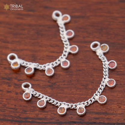 Sterling silver Lord Krishna necklace and waist belt jewelry set featuring Laddu Gopala design by TRIBAL ORNAMENTS.