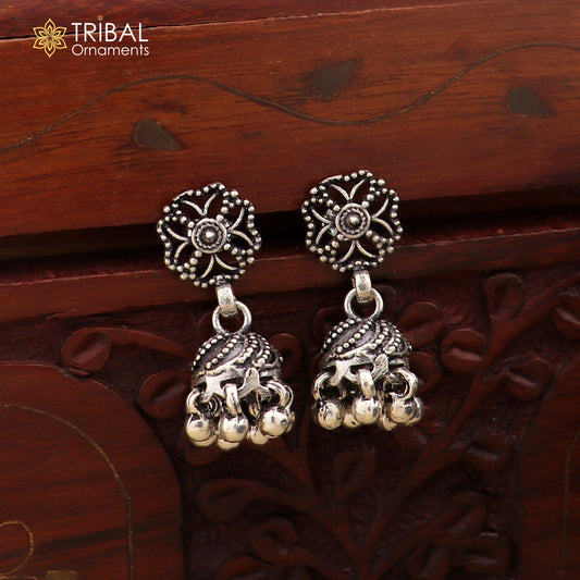 925 sterling silver vintage design drop dangle earring , light weight gifting tribal jewelry er204