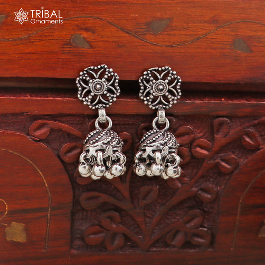 925 sterling silver vintage design drop dangle earring , light weight gifting tribal jewelry er204