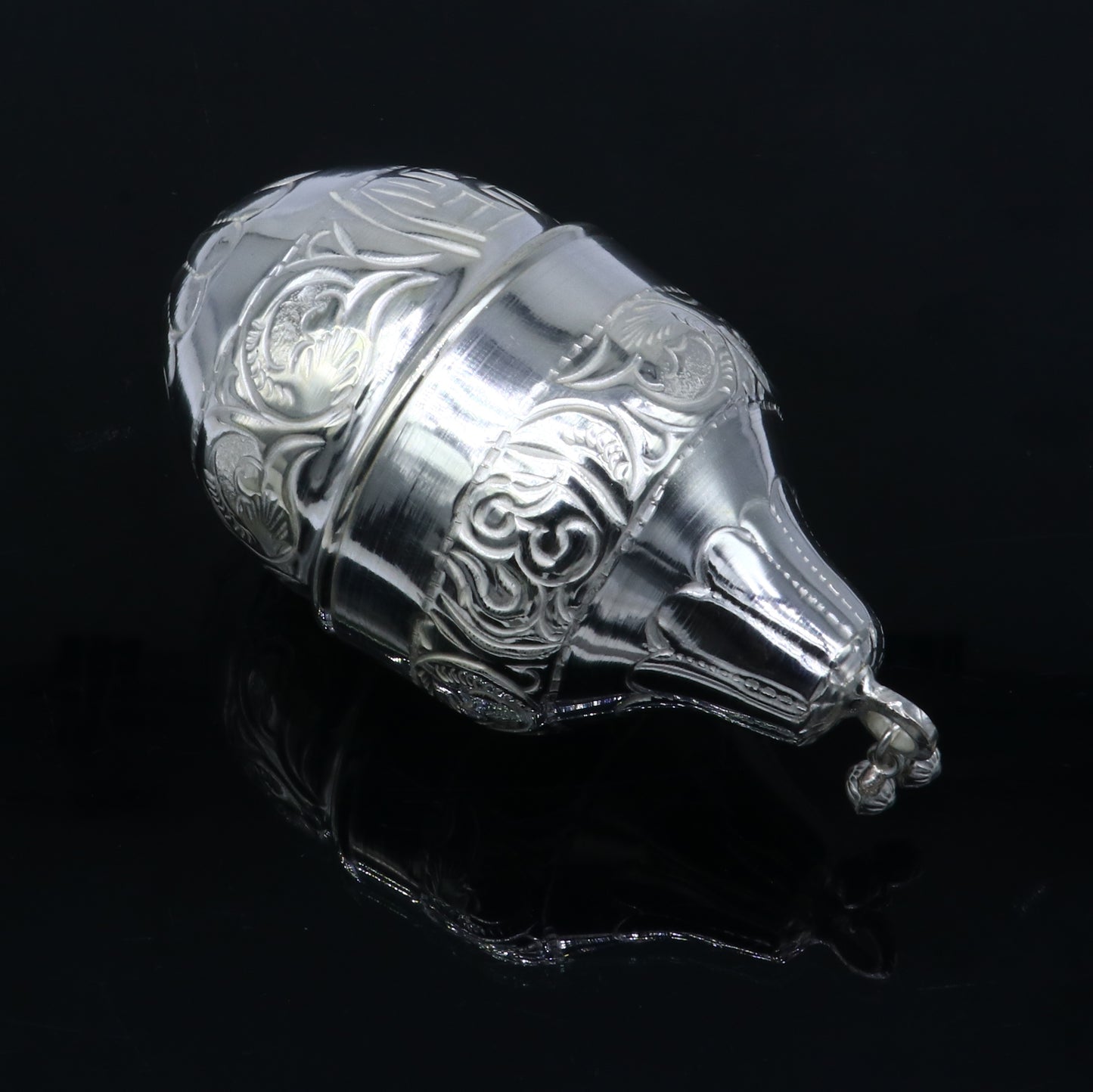 925 sterling silver handmade cultural silver coconut for puja or worshipping, Silver nariyal for diwali puja su1317