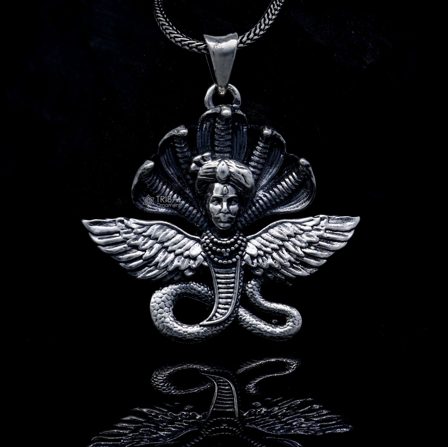 925 Sterling silver handmade lord Kalla ji pendant,deity snake pendant nsp852