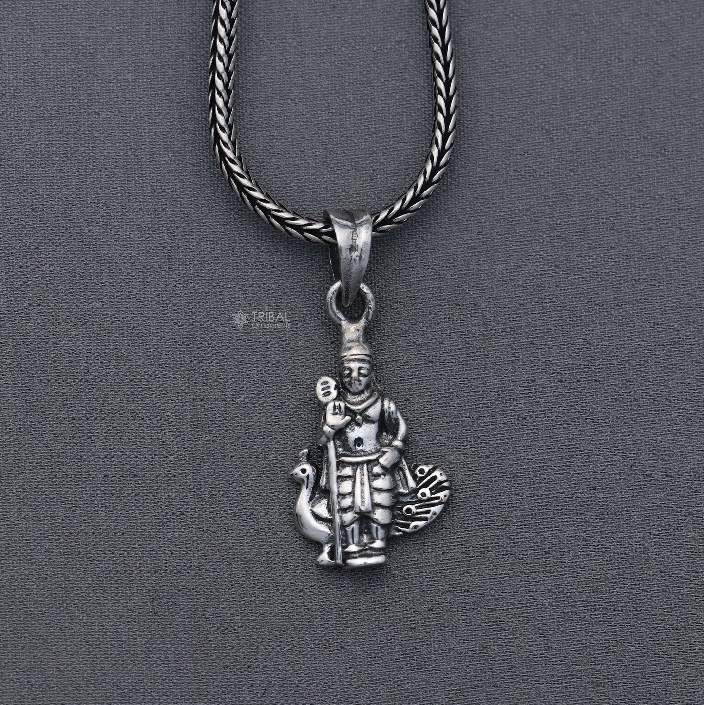 925 Sterling silver handmade  Lord kartikey pendant nsp864