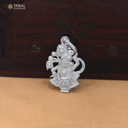 925 sterling silver lord Govardhan Srinath ji pendant with chain unisex jewelry nsp1192