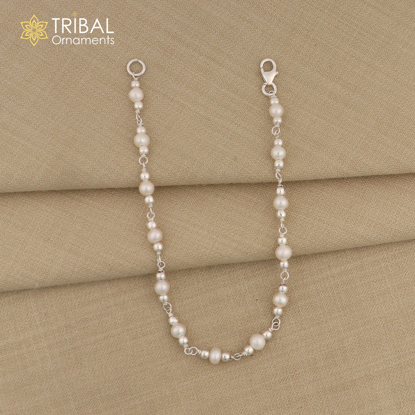 7.5" inches 925 sterling silver handmade customized beaded bracelet, awesome natural pearl unisex bracelet gifting jewelry for girls nsbr189
