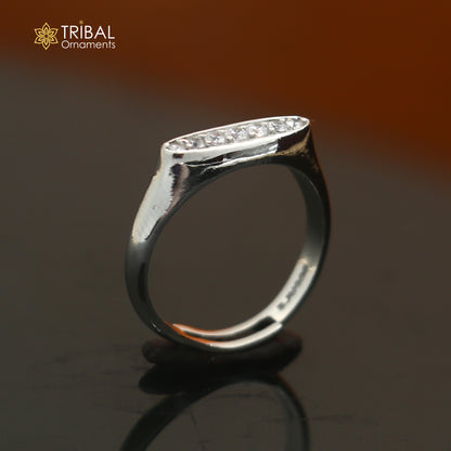 925 sterling silver stylish design cz stone ring sr854
