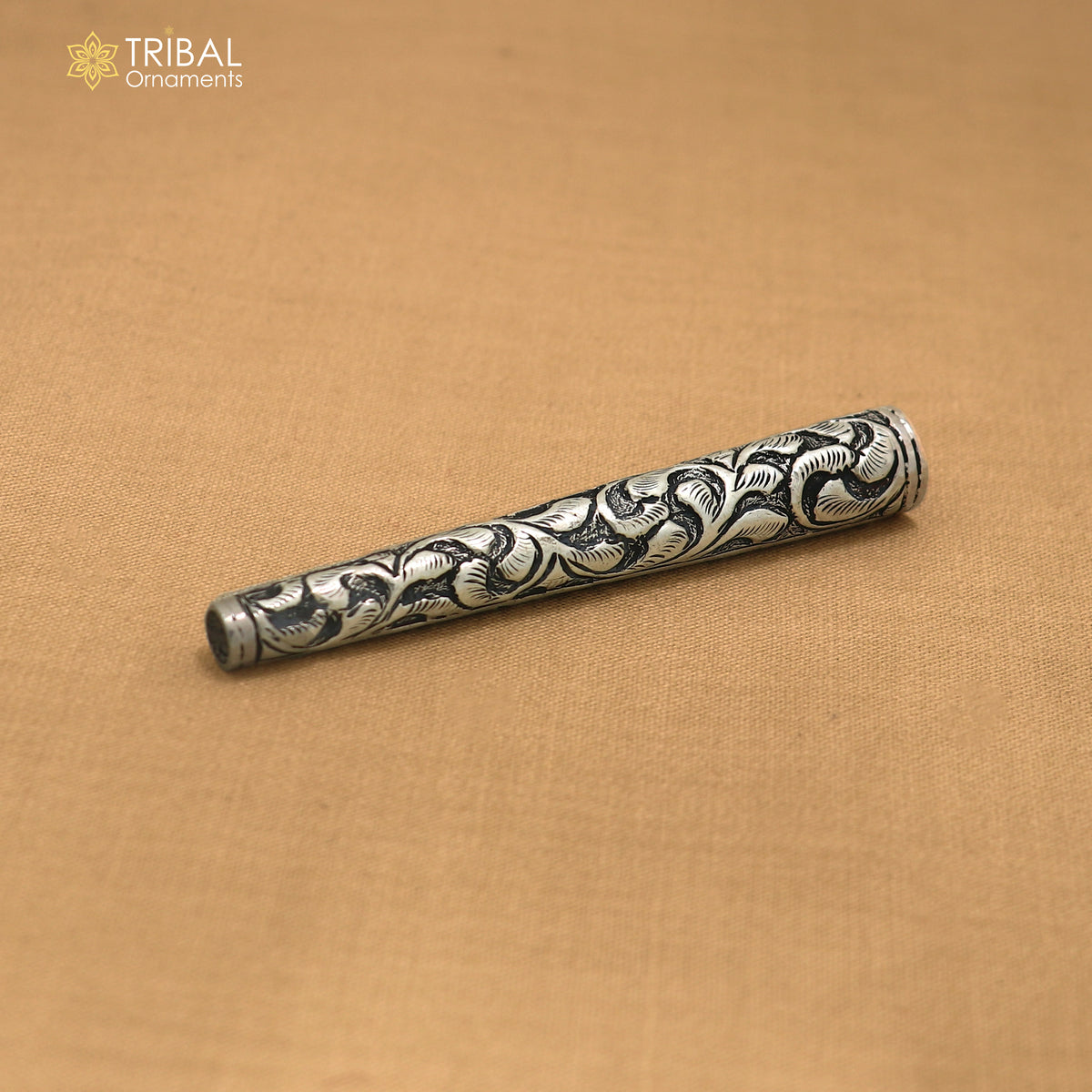 925 sterling silver chitai work flower design hukka pipe vintage style cigarette pipe art899