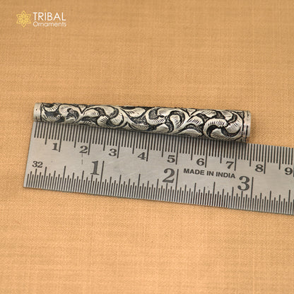 925 sterling silver chitai work flower design hukka pipe vintage style cigarette pipe art899