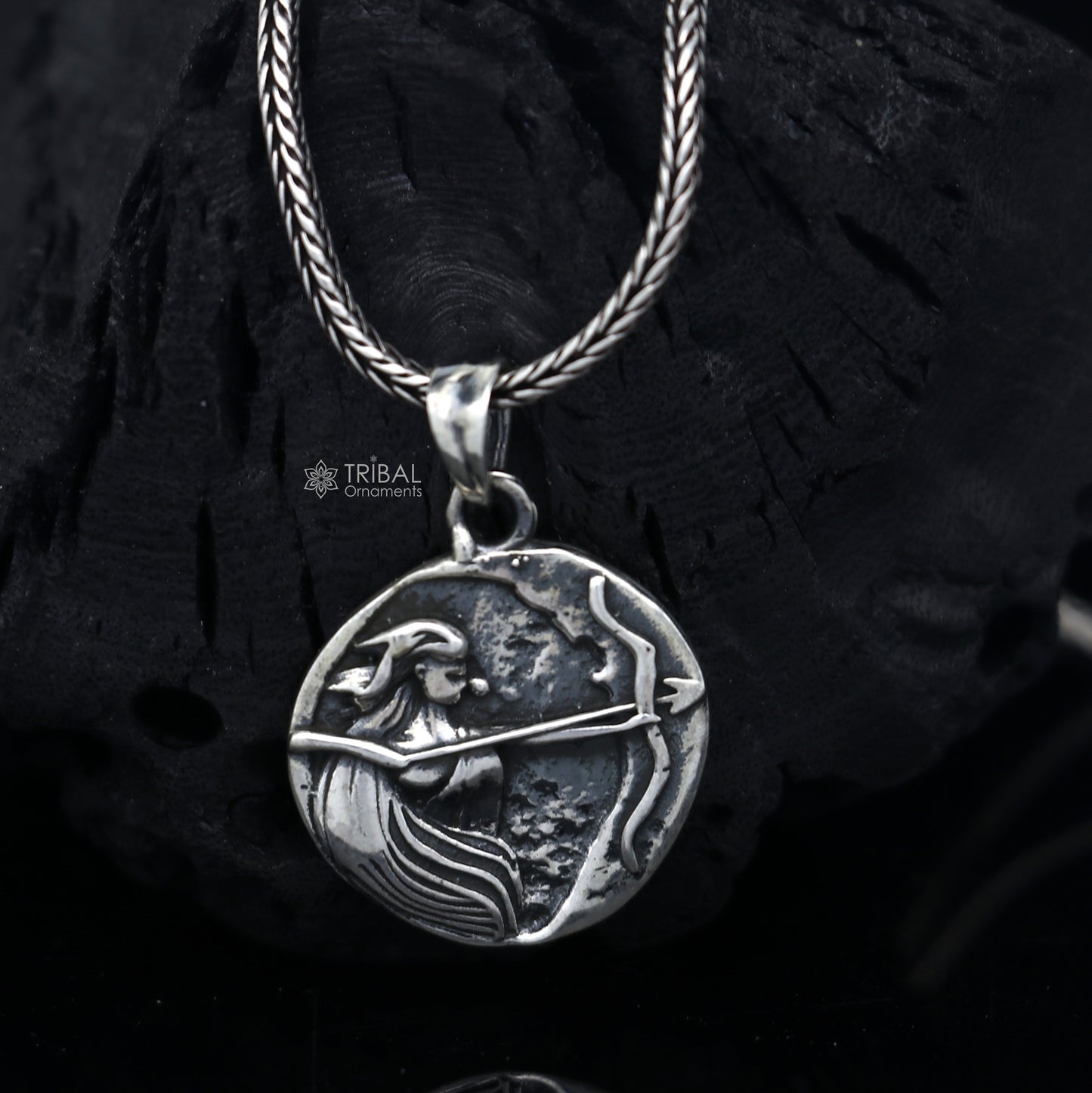 925 Sterling silver handmade  unique design Artemis charm pendant nsp874