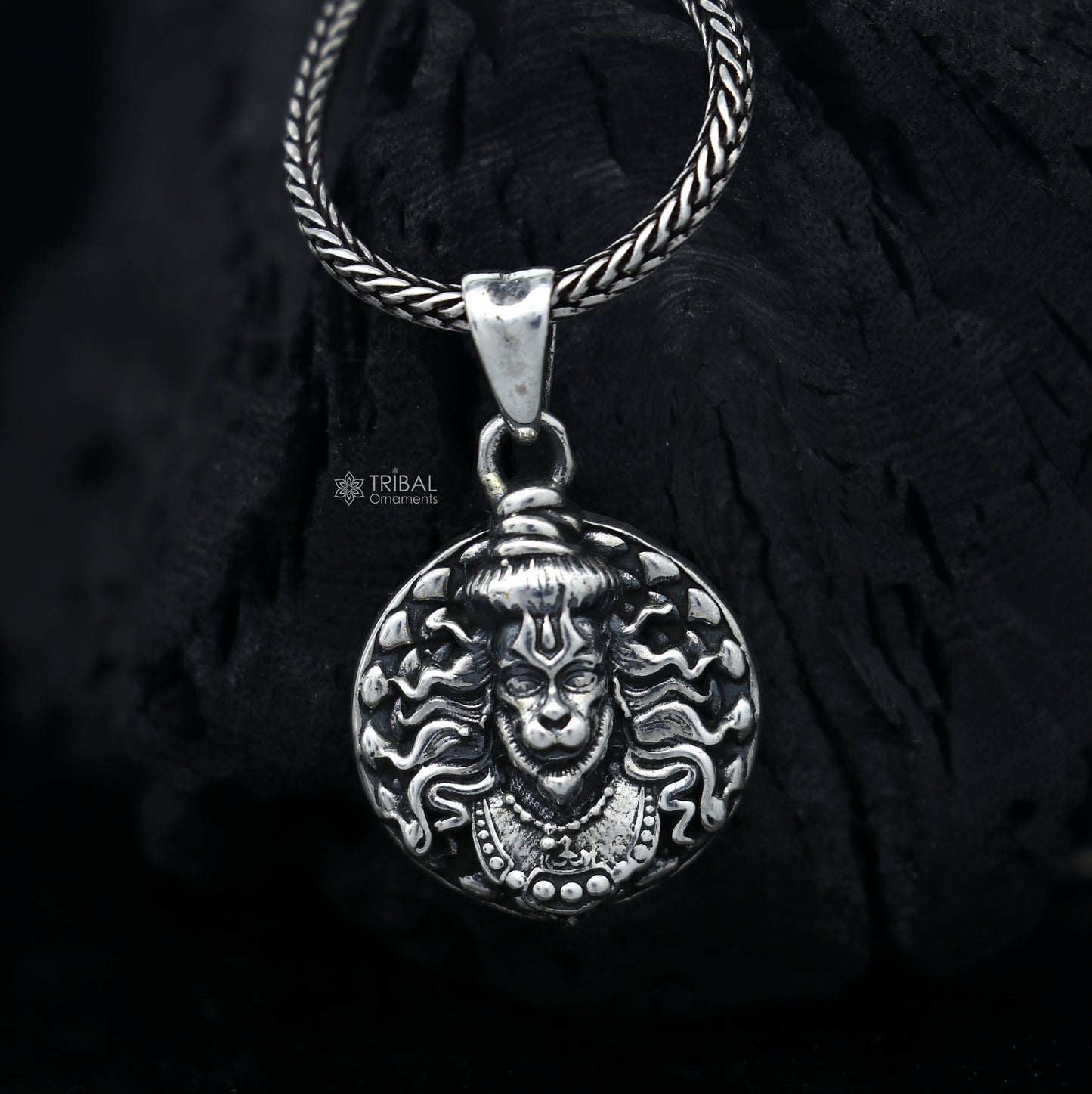 925 Sterling silver handmade  lord hanuman ji pendant nsp878