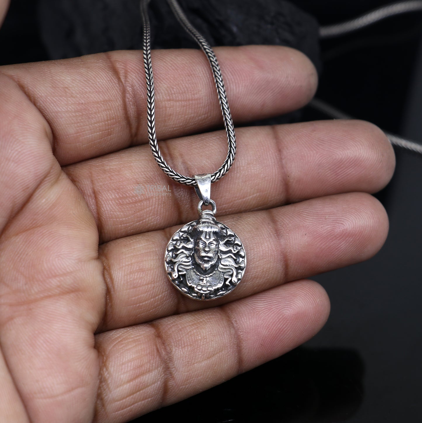 925 Sterling silver handmade  lord hanuman ji pendant nsp878