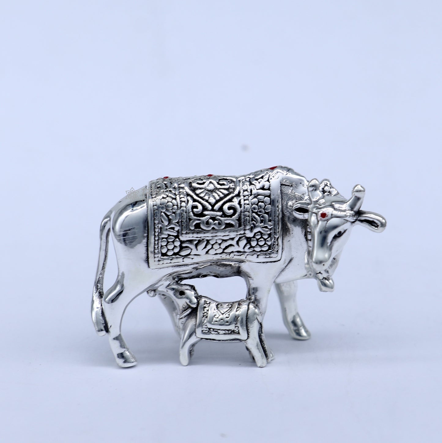 925 sterling silver Kamdhenu cow, deity's cow, wishing cow, silver worshipping article for wealth and prosperity art789