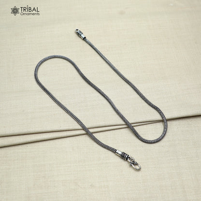 925 sterling silver solid stylish wheat chain necklace best gifting jewelry ch653