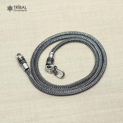 925 sterling silver solid stylish wheat chain necklace best gifting jewelry ch653