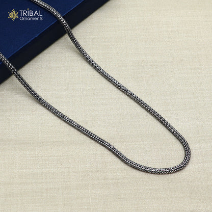 925 sterling silver solid stylish wheat chain necklace best gifting jewelry ch653