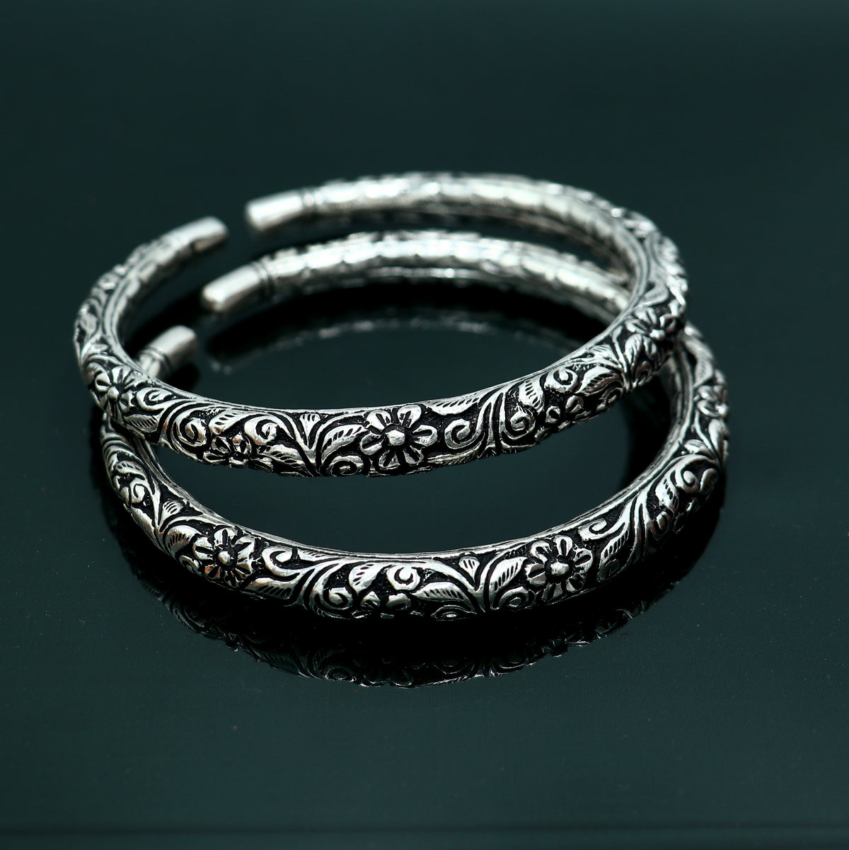 925 sterling silver chitai work customized foot anklet kada ethnic jewelry nsfk132