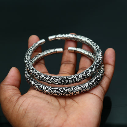 925 sterling silver chitai work customized foot anklet kada ethnic jewelry nsfk132