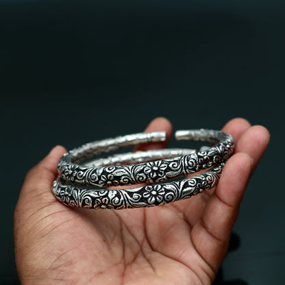 925 sterling silver chitai work customized foot anklet kada ethnic jewelry nsfk132