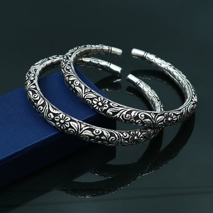925 sterling silver chitai work customized foot anklet kada ethnic jewelry nsfk132