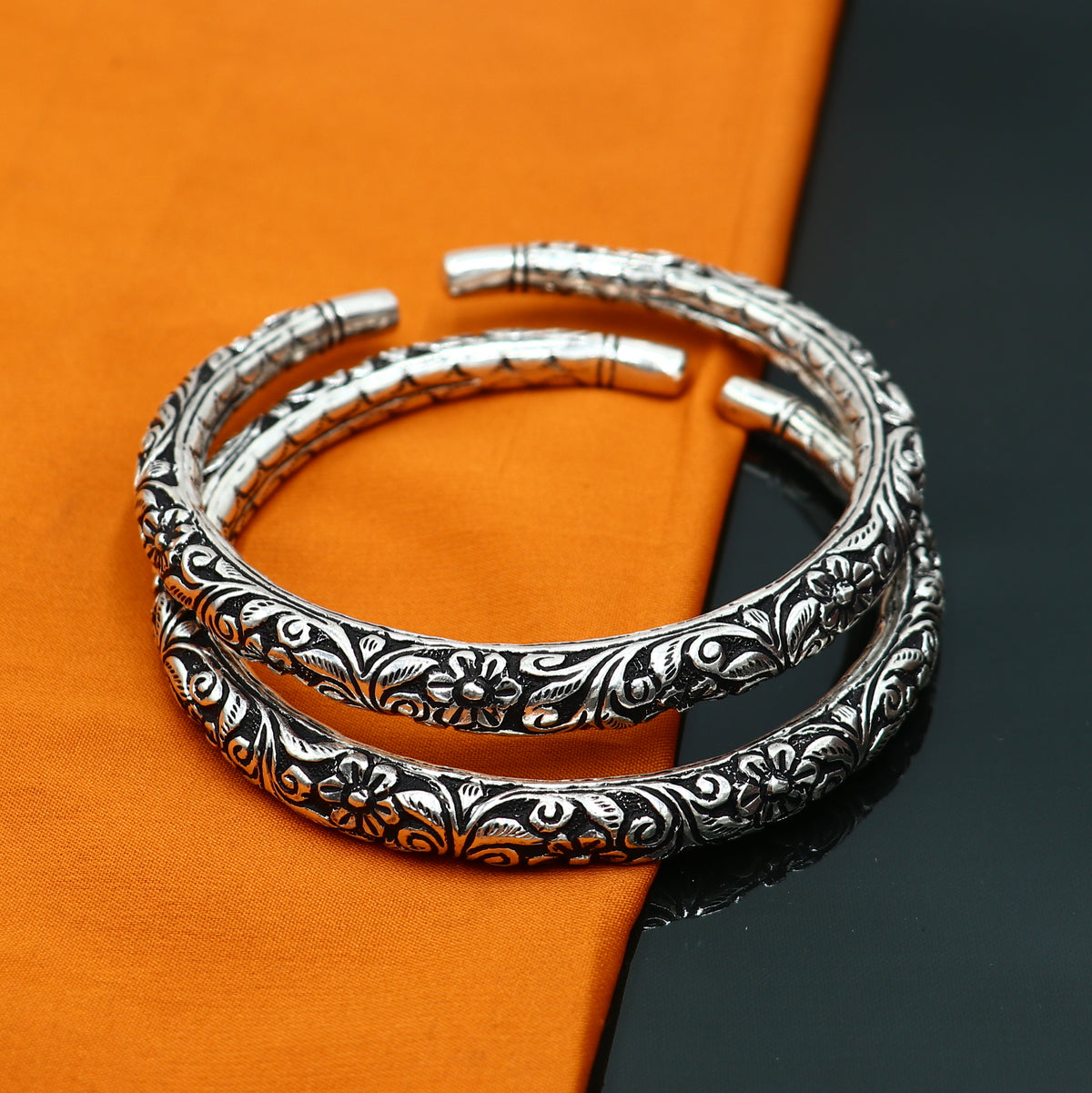925 sterling silver chitai work customized foot anklet kada ethnic jewelry nsfk132