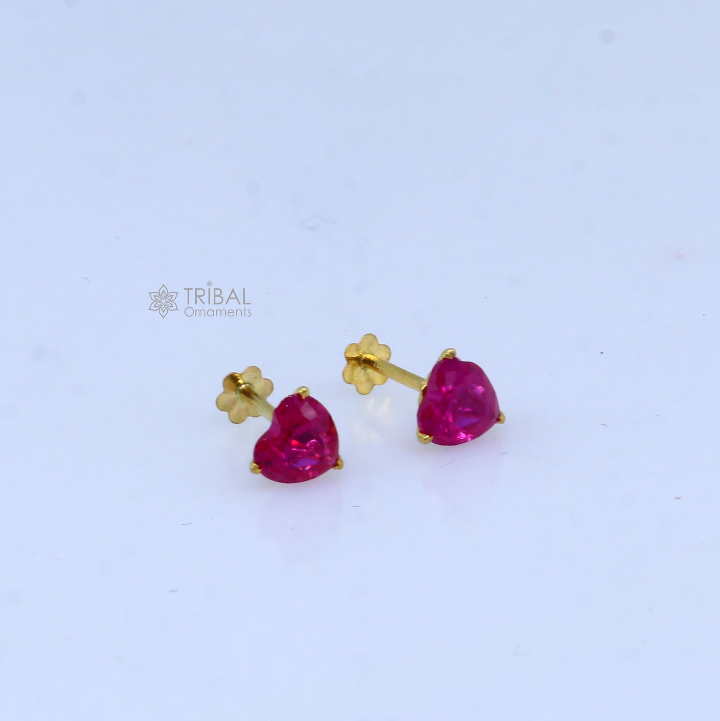 14Kt yellow gold pink diamond stud earring for unisex er190