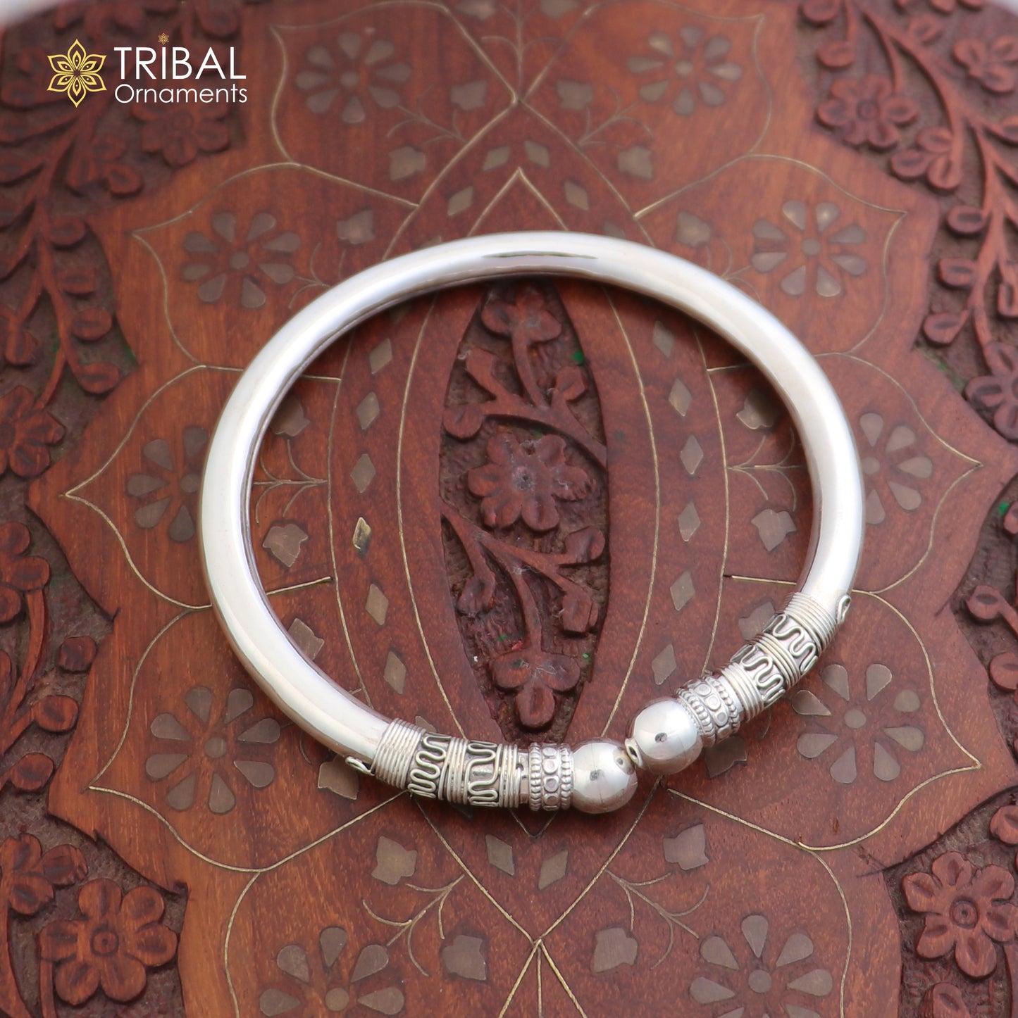 Sterling silver vintage foot ankle bracelet with intricate designs, customizable jewelry by TRIBAL ORNAMENTS, stylish and elegant.