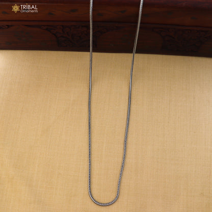 Sterling silver adjustable wheat design waist chain by TRIBAL ORNAMENTS, vintage belly chain with intricate detailing and vintage style.