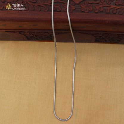 Adjustable 26-40 inch sterling silver snake waist chain with vintage design, belly chain and sari chain by TRIBAL ORNAMENTS