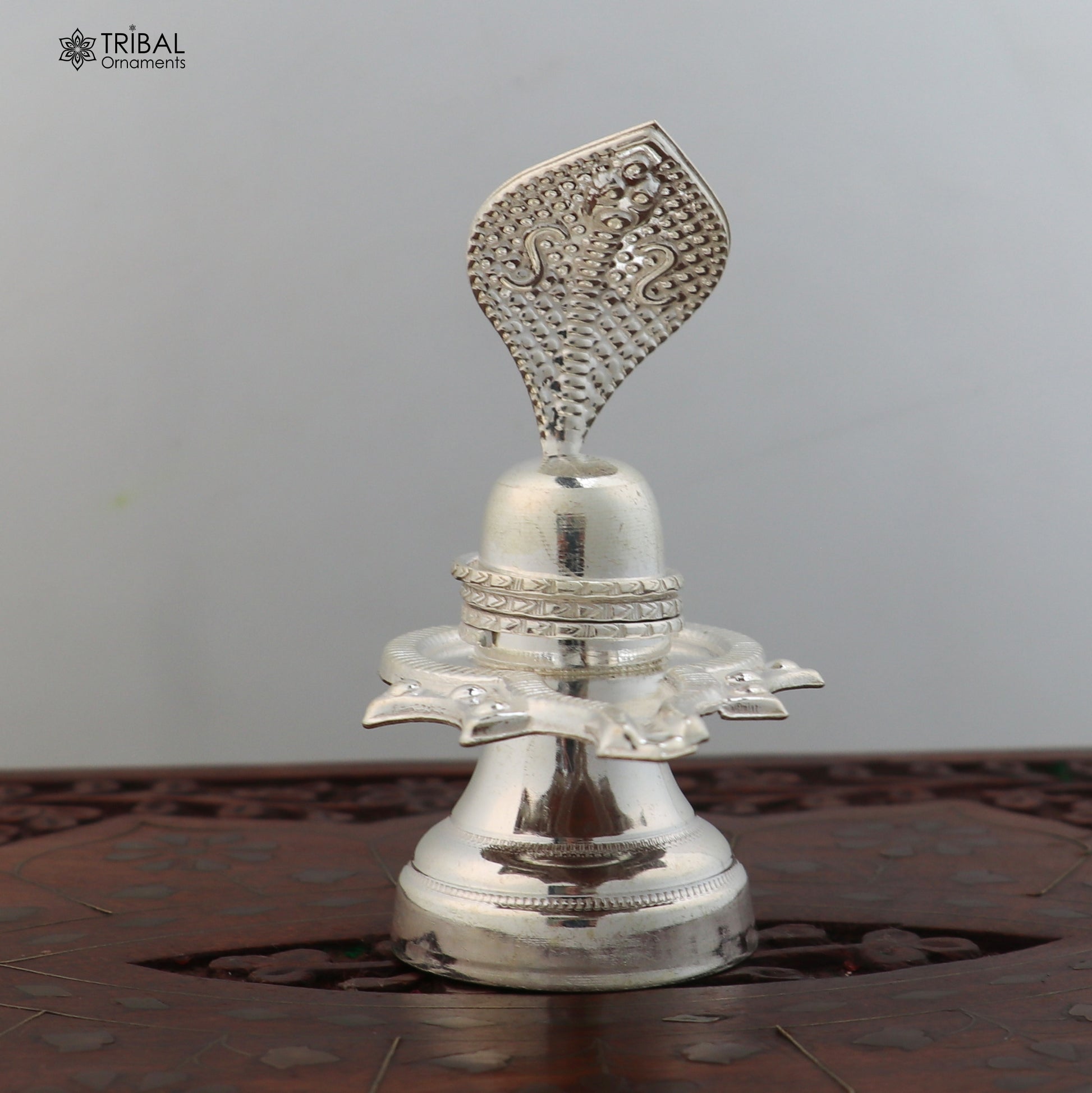 925 sterling silver Lord Shiva Lingam Jalheri for temple puja, detailed religious worshipping article by TRIBAL ORNAMENTS