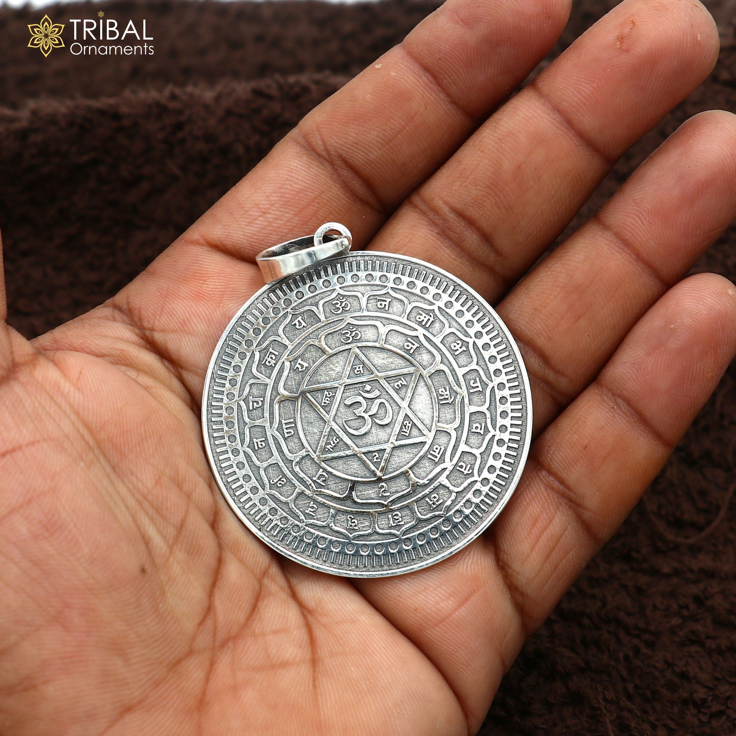 925 Sterling silver Divine Sudarshan chakra Yantram pendant Energetic Kavacham pendant nsp1069