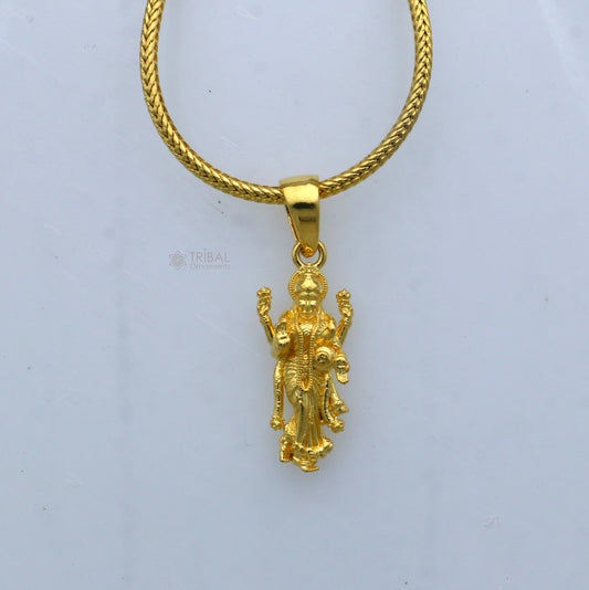 925 sterling silver gold polished Lord Maha Lakshmi maa divine pendant nsp912