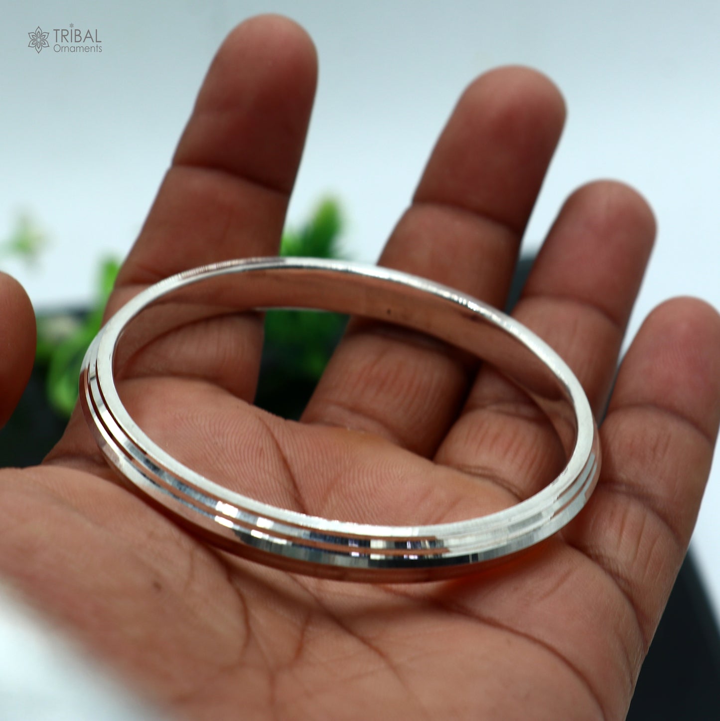 55 gm 999 PURE silver  Punjabi religious shikh kada bangle nsk897