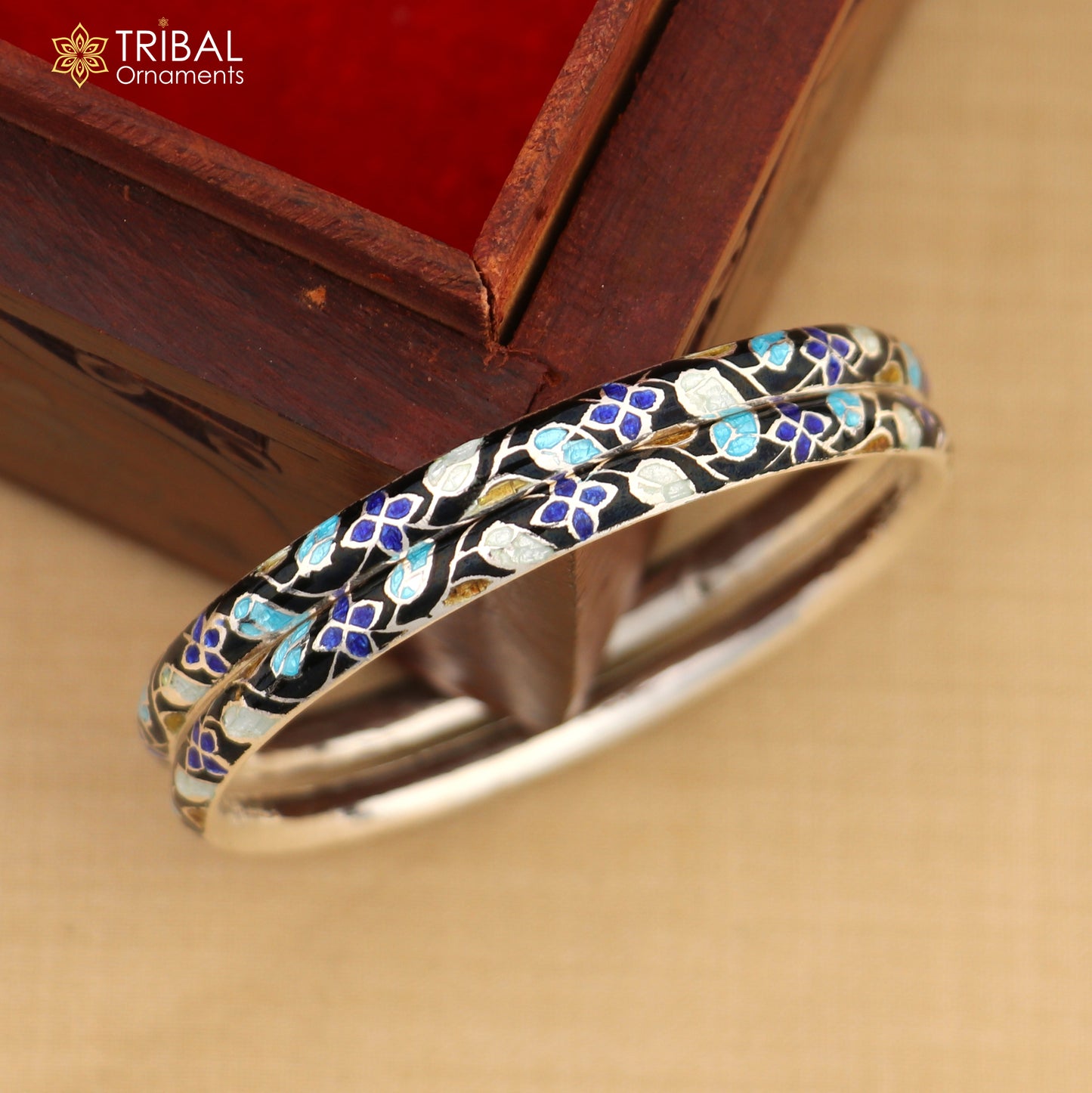 925 sterling silver handcrafted color enamel bangles bracelet, best brides jewelry vintage antique style wrist jewelry nba443