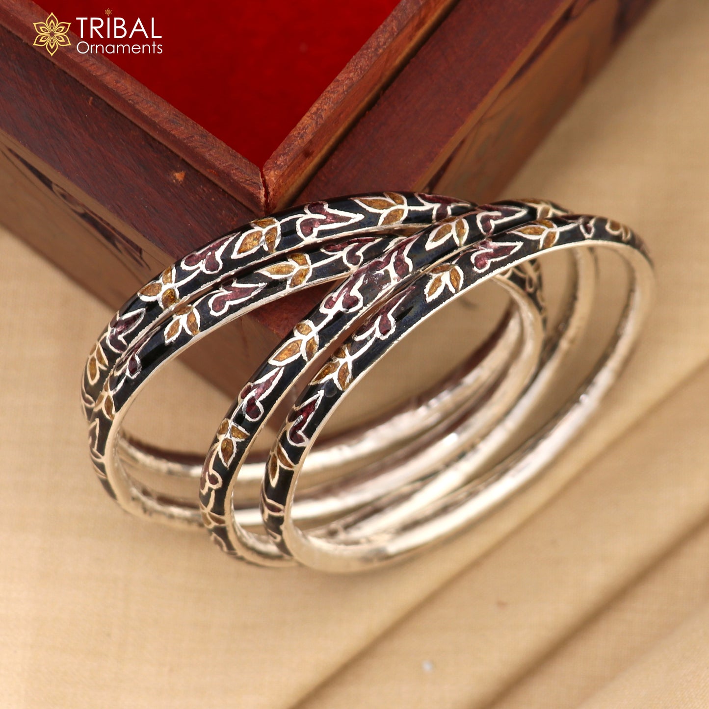 925 sterling silver handcrafted color enamel bangles bracelet, best brides jewelry vintage antique style wrist jewelry nba445