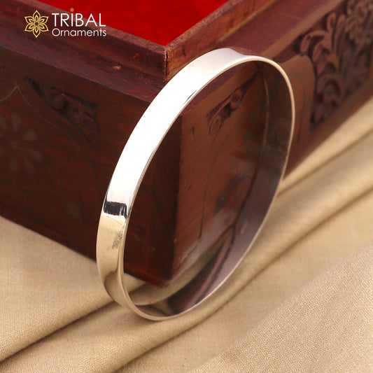 925 Sterling silver customized plain bangle kada tribal jewelry nsk943