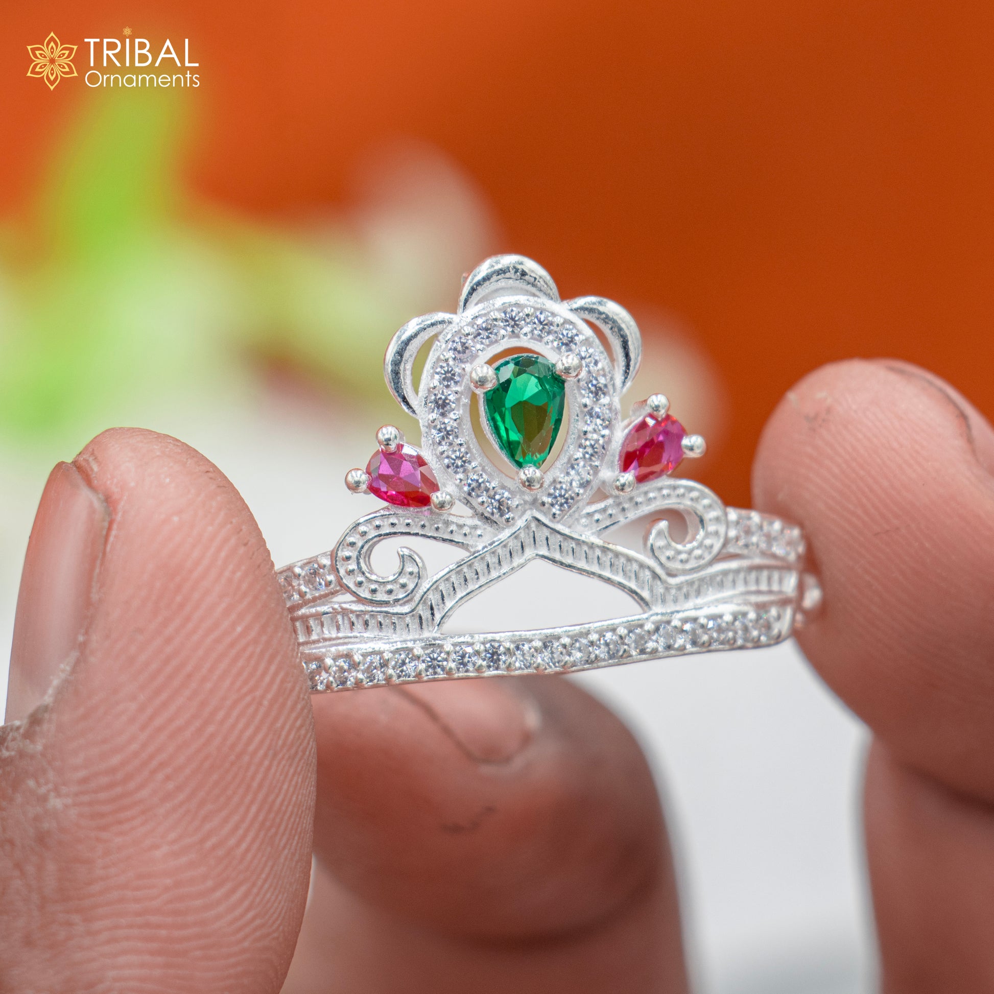 925 sterling silver handmade lord baby Krishna Mukut, amazing Laddu Gopala, crawling Krishna crown head jewelry sm30 - TRIBAL ORNAMENTS