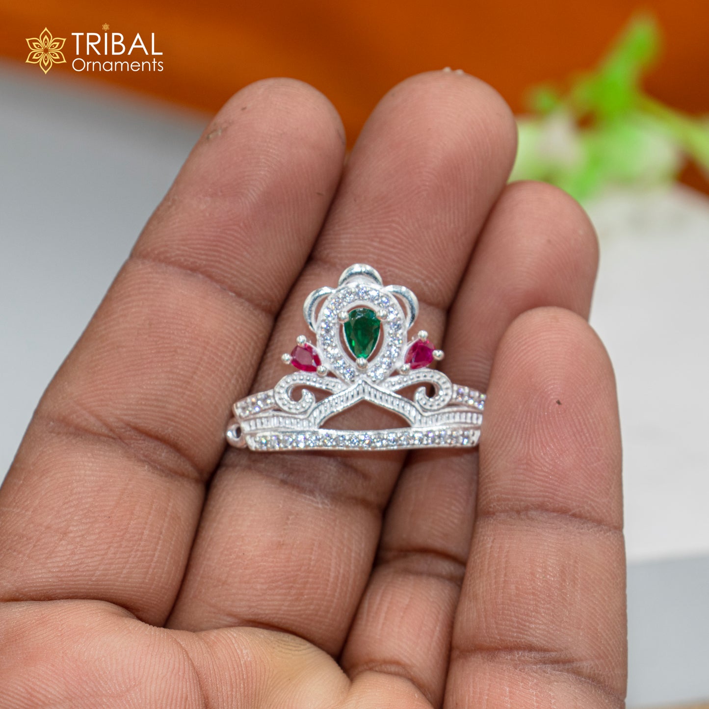 925 sterling silver handmade lord baby Krishna Mukut, amazing Laddu Gopala, crawling Krishna crown head jewelry sm30 - TRIBAL ORNAMENTS