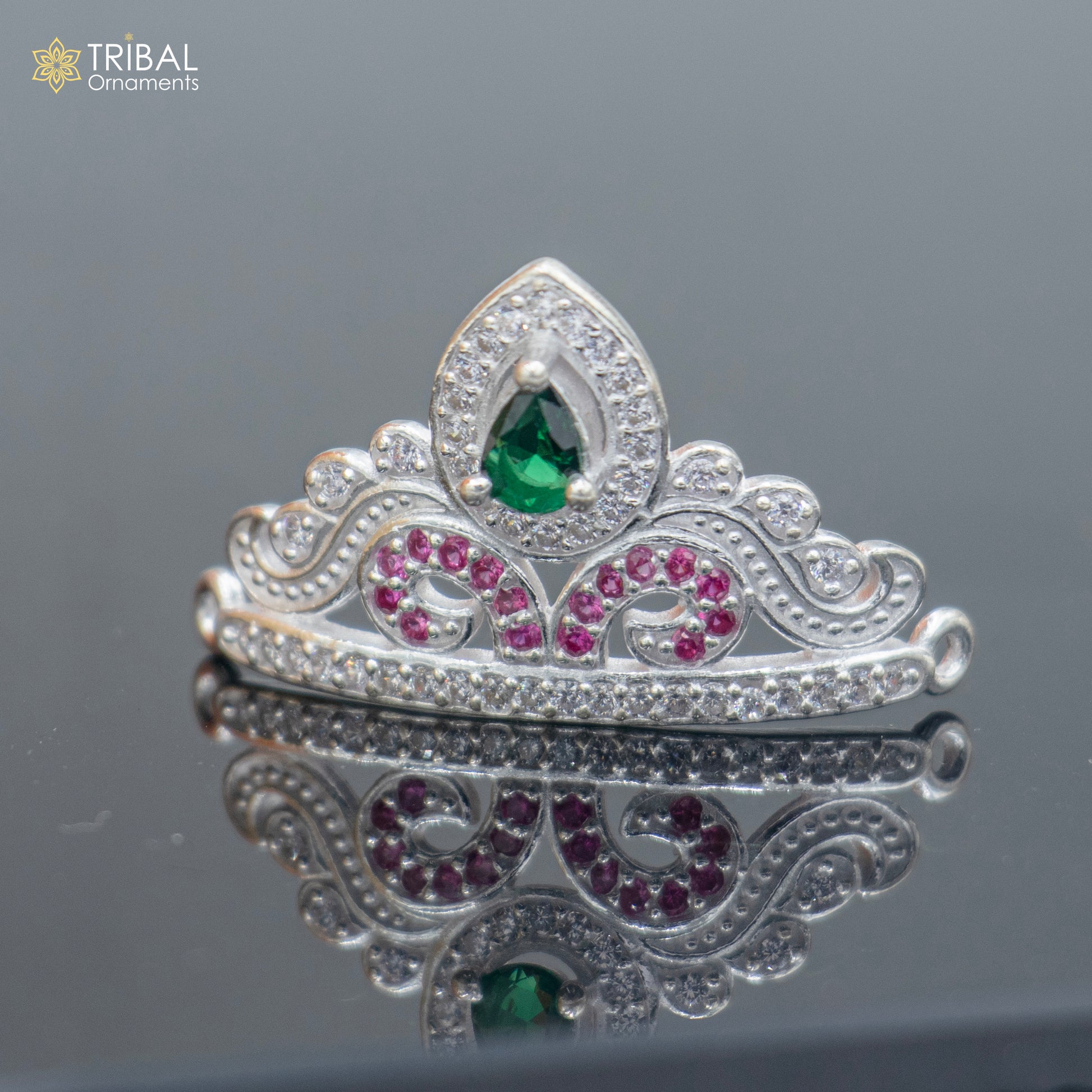 925 sterling silver handmade lord baby Krishna Mukut, amazing Laddu Gopala, crawling Krishna crown head jewelry sm31 - TRIBAL ORNAMENTS
