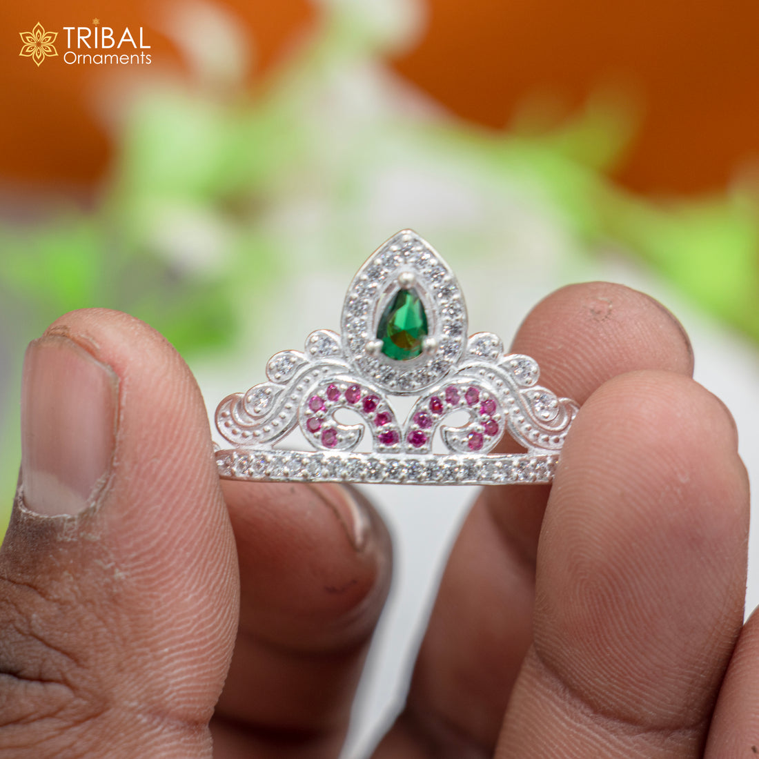 925 sterling silver handmade lord baby Krishna Mukut, amazing Laddu Gopala, crawling Krishna crown head jewelry sm31 - TRIBAL ORNAMENTS