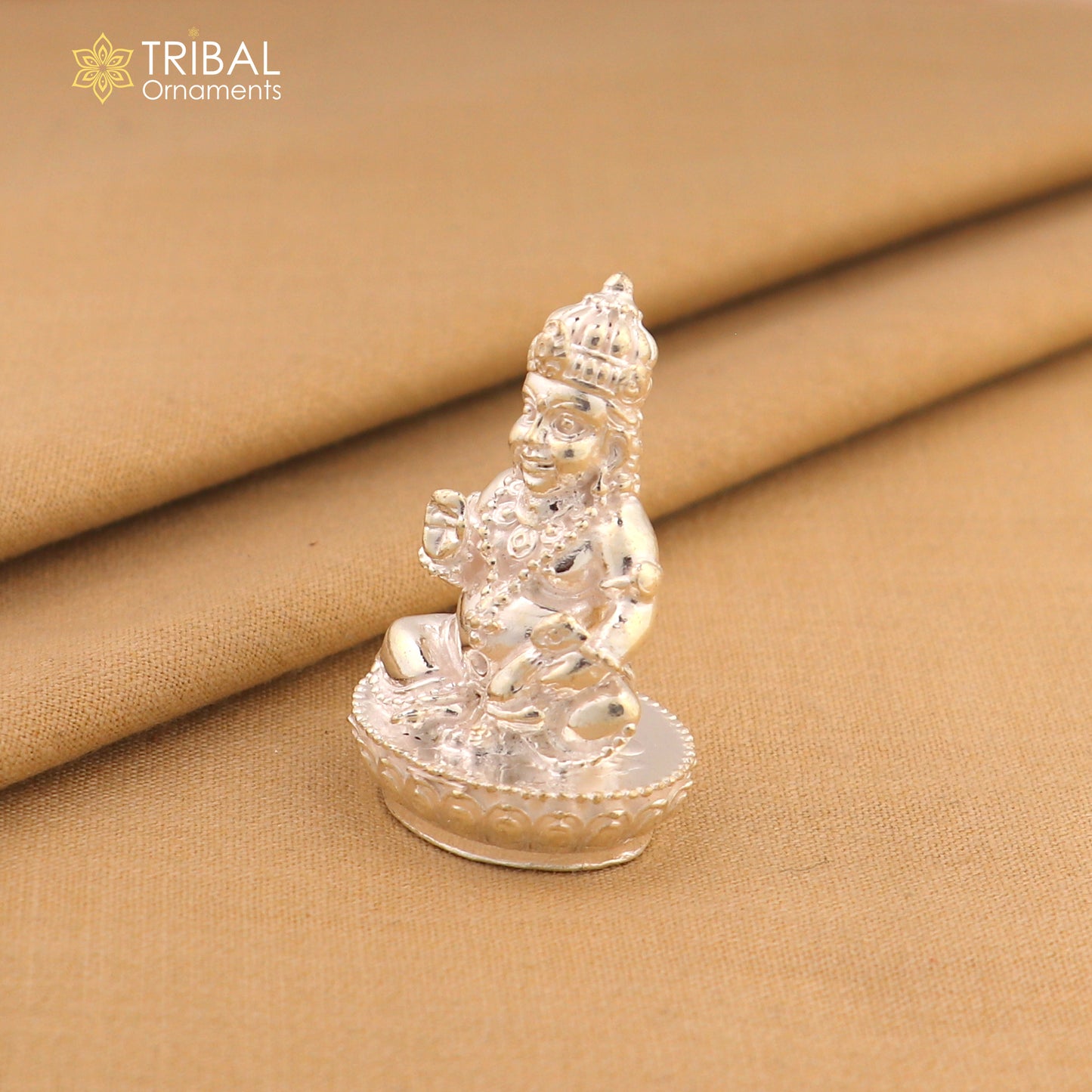 925 Sterling silver Kuber Idol Wealth God Murti Statue figurine, puja articles art831