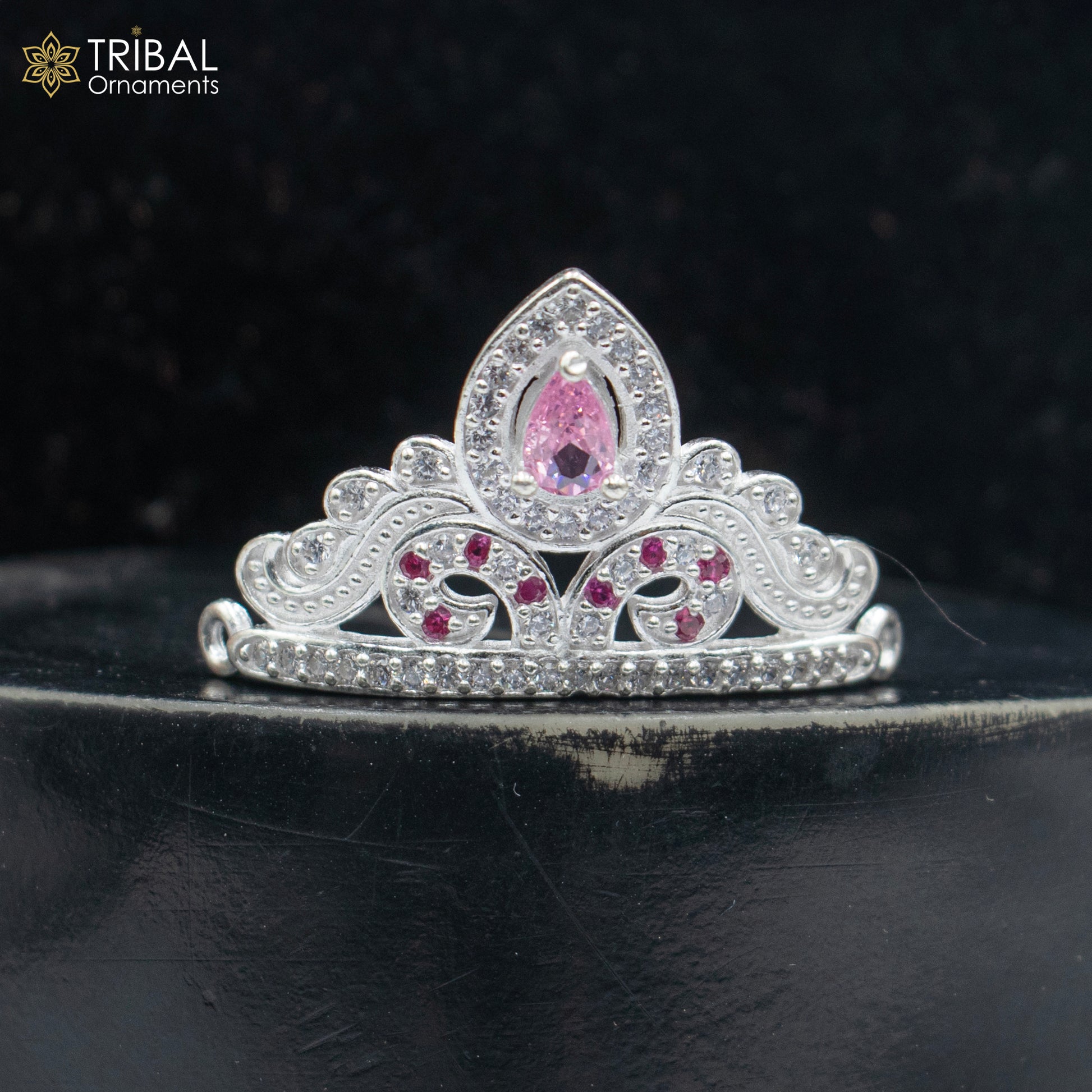 925 sterling silver handmade lord baby Krishna Mukut, amazing Laddu Gopala, crawling Krishna crown head jewelry sm35 - TRIBAL ORNAMENTS