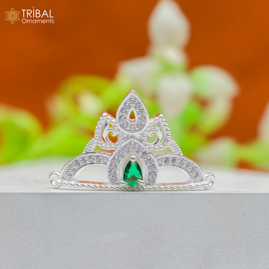925 sterling silver handmade lord baby Krishna Mukut, amazing Laddu Gopala, crawling Krishna crown head jewelry sm36 - TRIBAL ORNAMENTS
