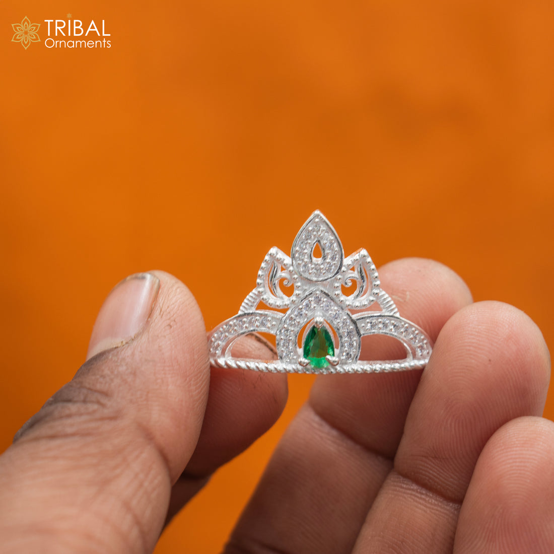925 sterling silver handmade lord baby Krishna Mukut, amazing Laddu Gopala, crawling Krishna crown head jewelry sm36 - TRIBAL ORNAMENTS
