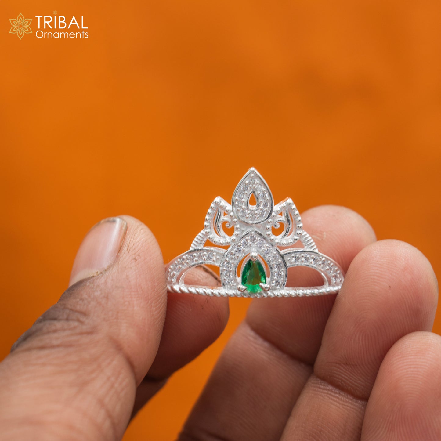 925 sterling silver handmade lord baby Krishna Mukut, amazing Laddu Gopala, crawling Krishna crown head jewelry sm36 - TRIBAL ORNAMENTS