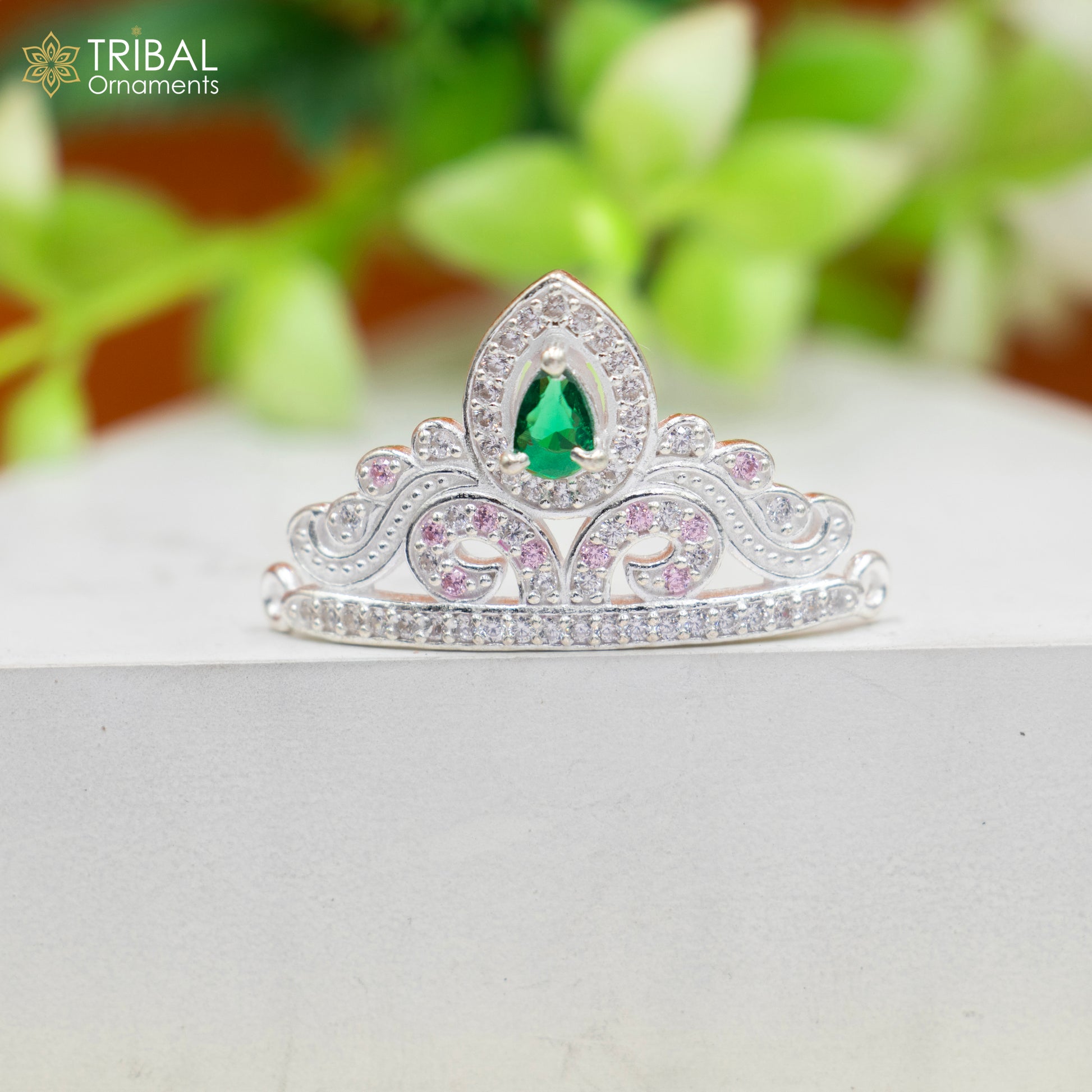 925 sterling silver handmade lord baby Krishna Mukut, amazing Laddu Gopala, crawling Krishna crown head jewelry sm39 - TRIBAL ORNAMENTS