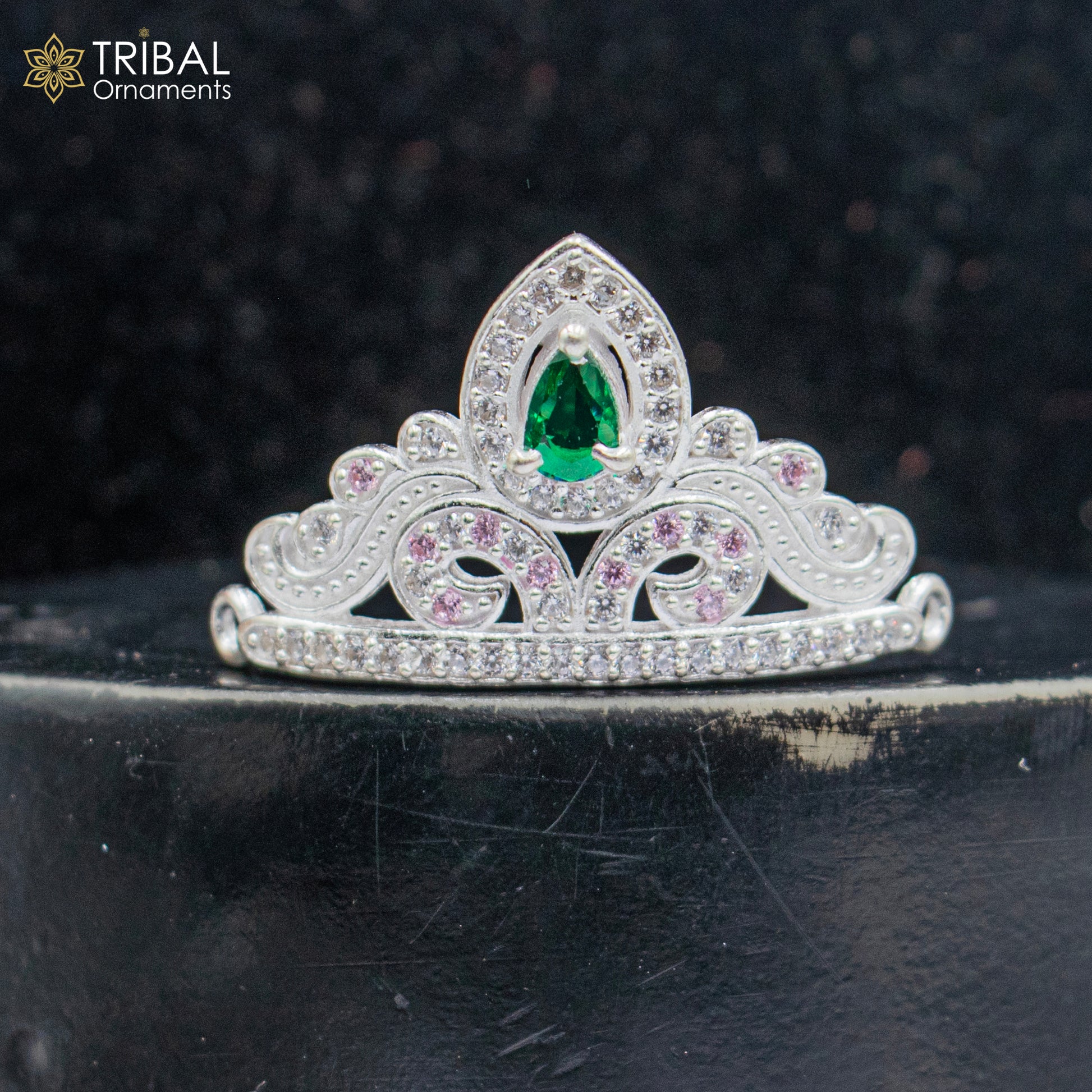 925 sterling silver handmade lord baby Krishna Mukut, amazing Laddu Gopala, crawling Krishna crown head jewelry sm39 - TRIBAL ORNAMENTS