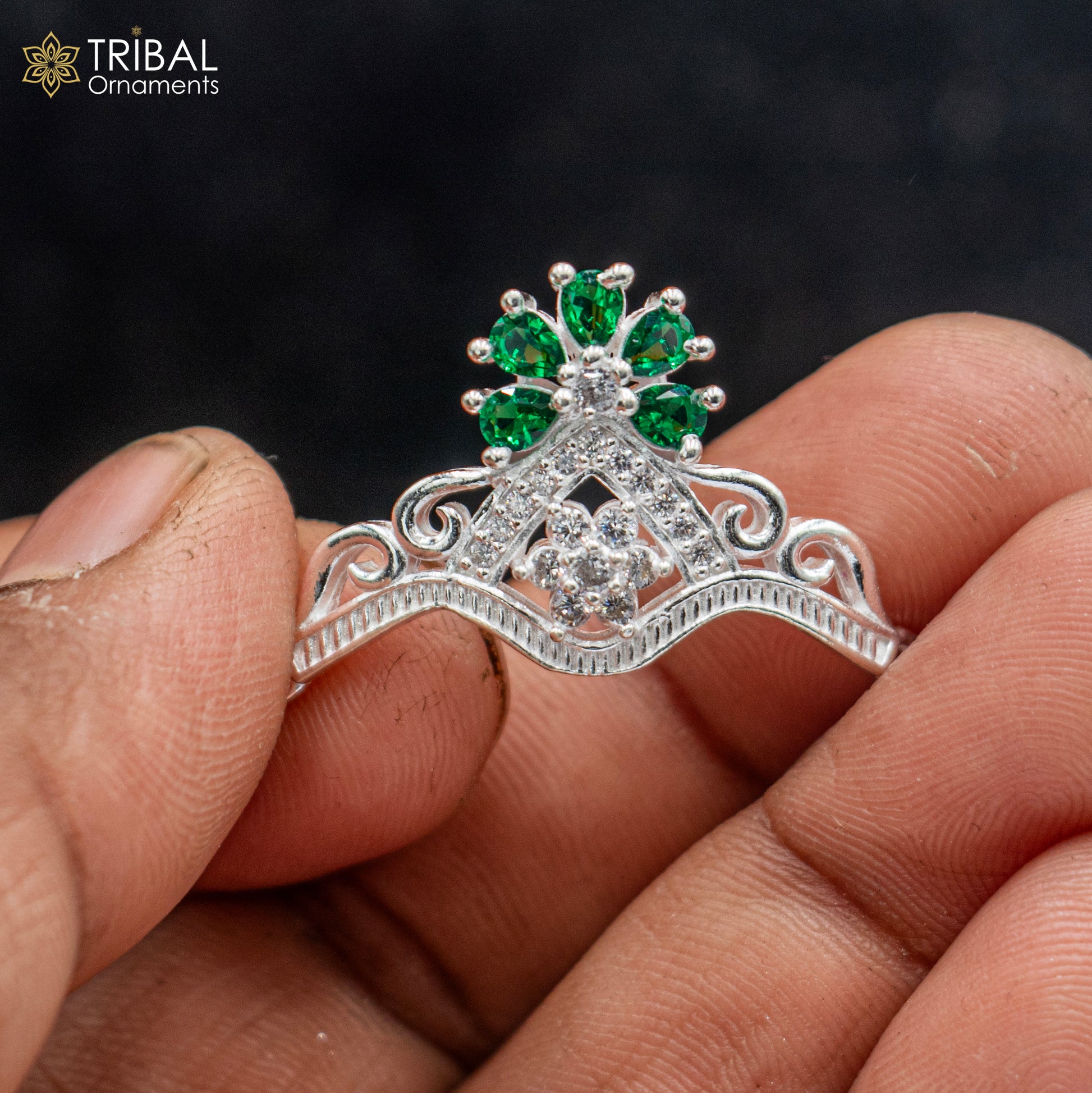 925 sterling silver handmade lord baby Krishna Mukut, amazing Laddu Gopala, crawling Krishna crown head jewelry sm42 - TRIBAL ORNAMENTS