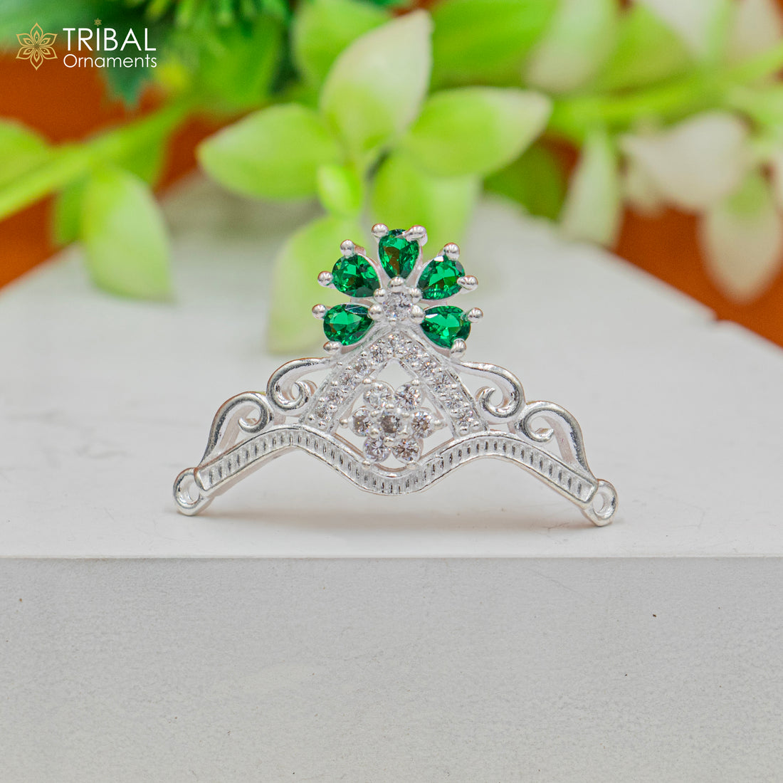 925 sterling silver handmade lord baby Krishna Mukut, amazing Laddu Gopala, crawling Krishna crown head jewelry sm42 - TRIBAL ORNAMENTS